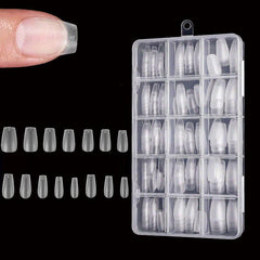 330pcs Matte Clear Acrylic Nail Tips Full Cover False Nail Tips