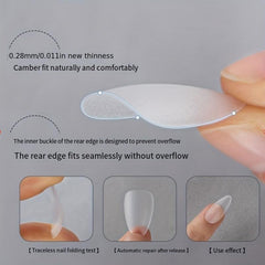 330pcs Matte Clear Acrylic Nail Tips Full Cover False Nail Tips