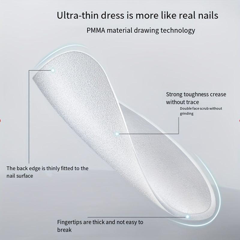 330pcs Matte Clear Acrylic Nail Tips Full Cover False Nail Tips