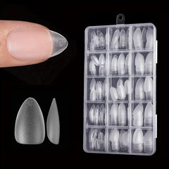 330pcs Matte Clear Acrylic Nail Tips Full Cover False Nail Tips