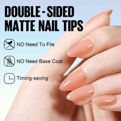 Pre-shaped Frosted Acrylic Nail Tips x100 Manicure DIY