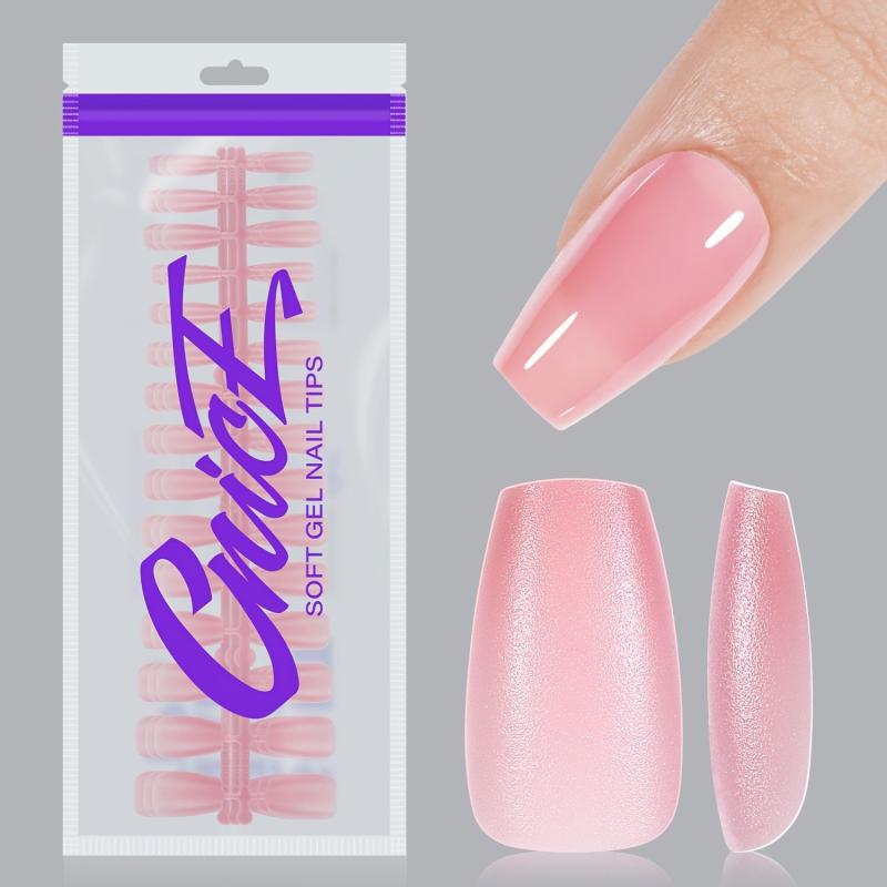 Pre-shaped Frosted Acrylic Nail Tips x100 Manicure DIY
