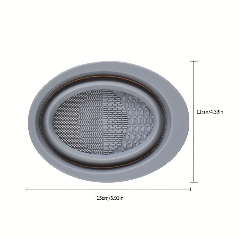 Silicone Makeup Brush Scrubber Cleaning Mat & Bowl