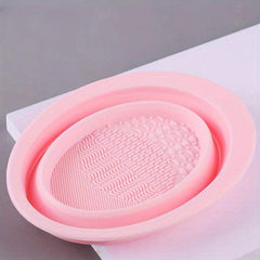 Silicone Makeup Brush Scrubber Cleaning Mat & Bowl