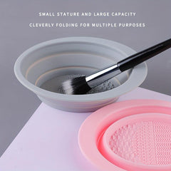 Silicone Makeup Brush Scrubber Cleaning Mat & Bowl