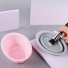 Silicone Makeup Brush Scrubber Cleaning Mat & Bowl