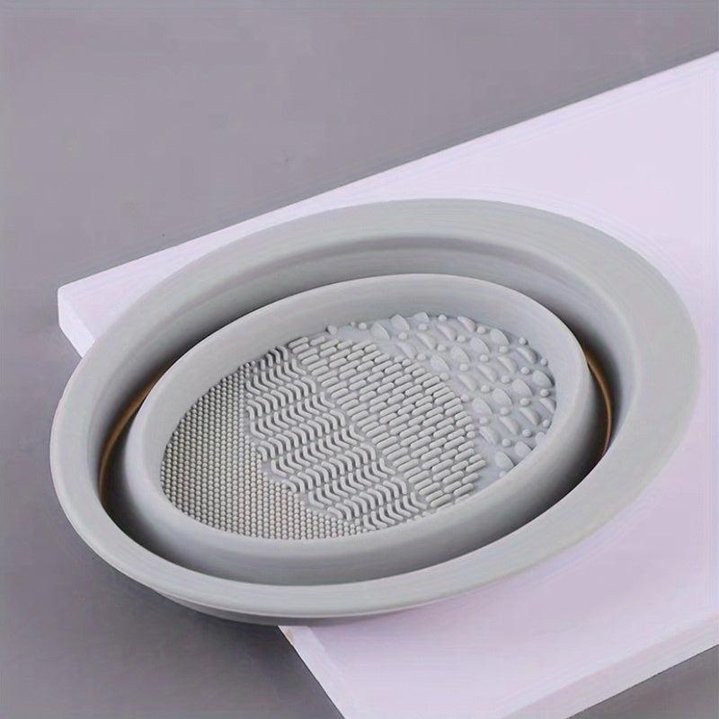Silicone Makeup Brush Scrubber Cleaning Mat & Bowl