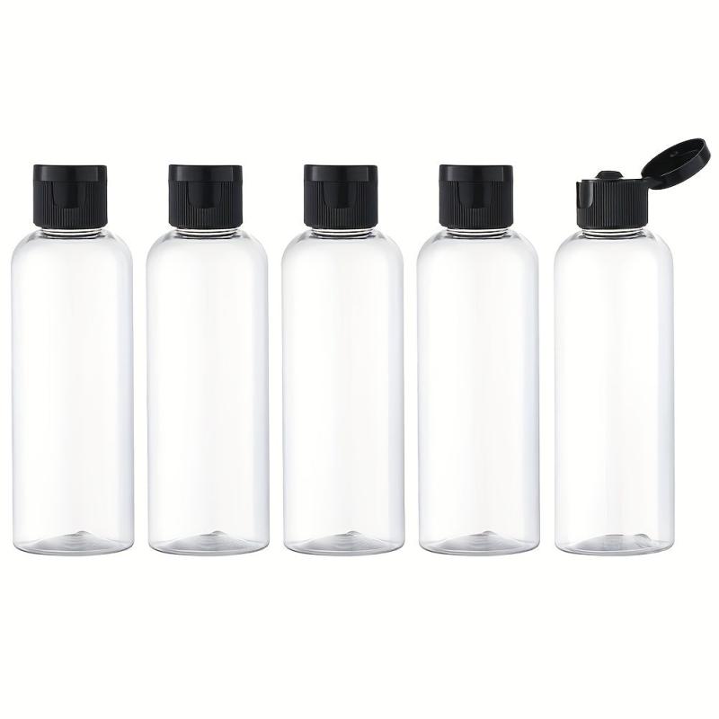 5pcs 3 4Oz Travel Bottles Flip Cap Empty Transparent Dispenser Container