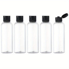 5pcs 3 4Oz Travel Bottles Flip Cap Empty Transparent Dispenser Container