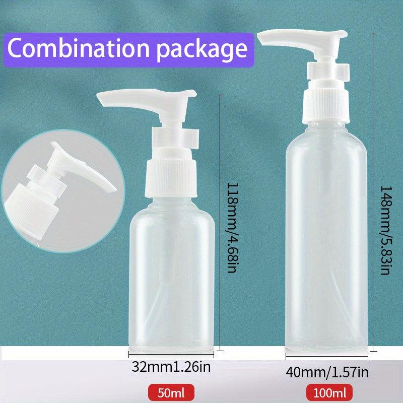 Clear Travel Pump Bottle for Cosmetics and Shampoo Dispenser