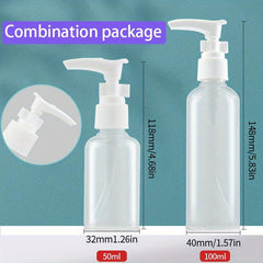 Clear Travel Pump Bottle for Cosmetics and Shampoo Dispenser