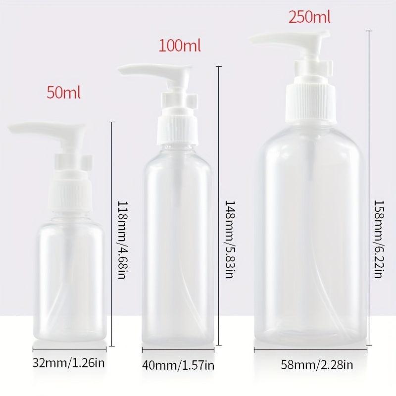 Clear Travel Pump Bottle for Cosmetics and Shampoo Dispenser