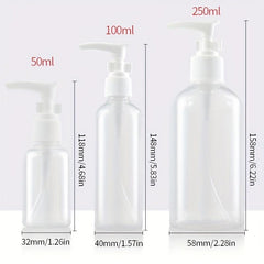 Clear Travel Pump Bottle for Cosmetics and Shampoo Dispenser