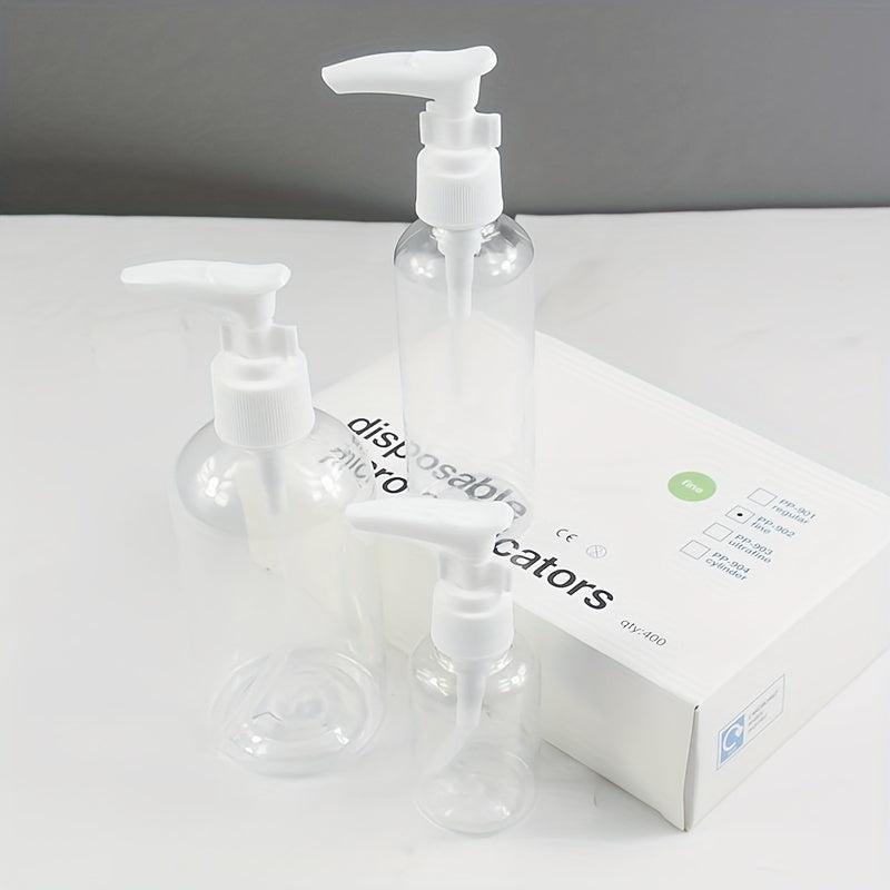 Clear Travel Pump Bottle for Cosmetics and Shampoo Dispenser