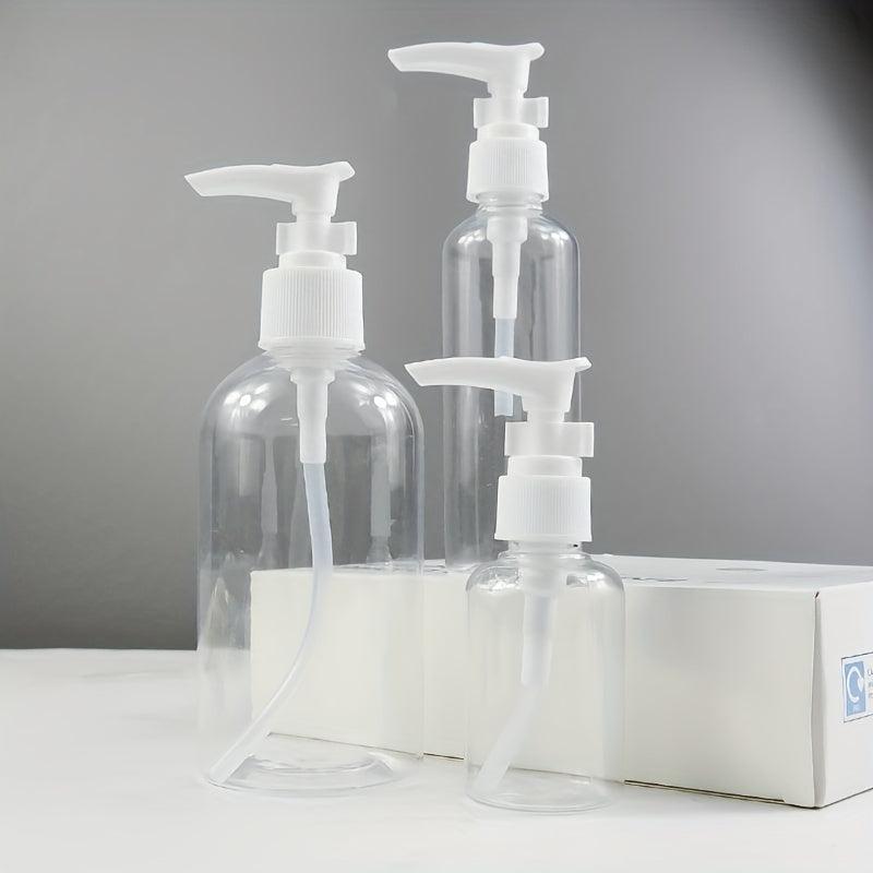 Clear Travel Pump Bottle for Cosmetics and Shampoo Dispenser