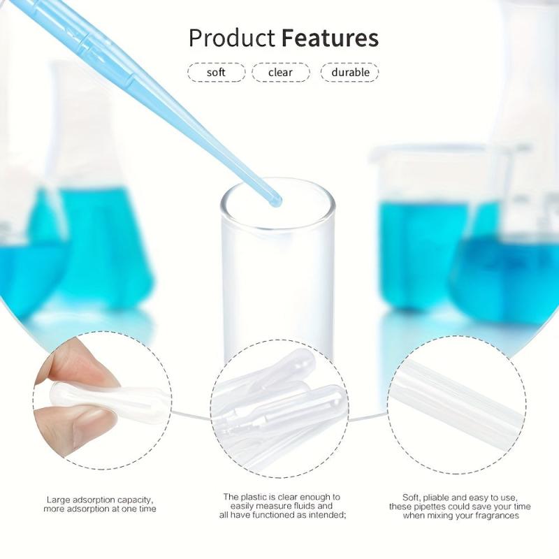 100pcs 3ml Plastic Transfer Pipettes for Essential Oils DIY Makeup