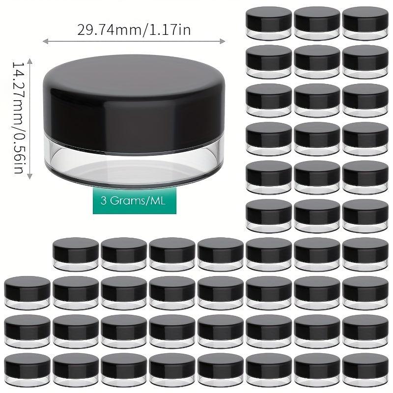 100pcs 3 Gram Jar 3 ML BPA Cosmetic Sample Empty Container Plastic Round Pot