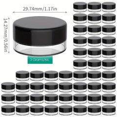 100pcs 3 Gram Jar 3 ML BPA Cosmetic Sample Empty Container Plastic Round Pot