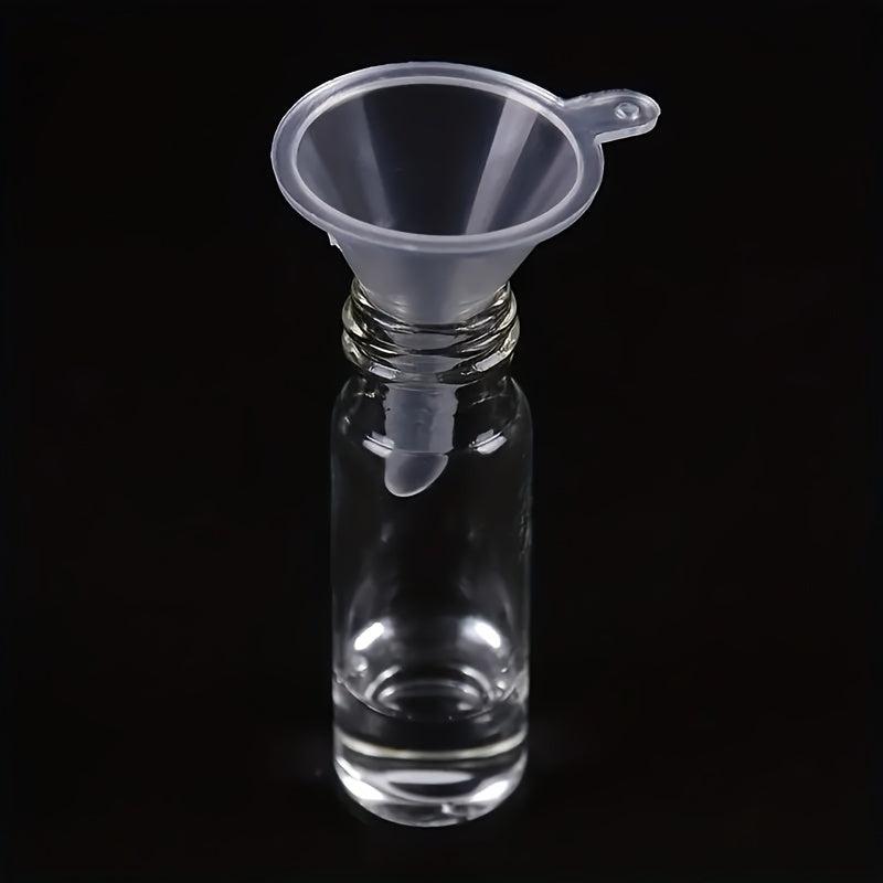 10pcs Clear Plastic Mini Funnel for Lab Bottles Essential Oils Perfumes Spices