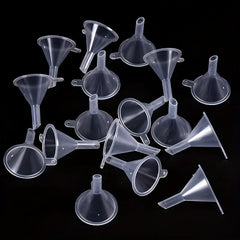 10pcs Clear Plastic Mini Funnel for Lab Bottles Essential Oils Perfumes Spices