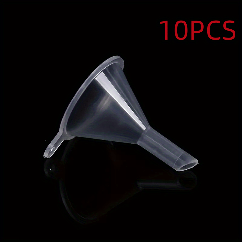 10pcs Clear Plastic Mini Funnel for Lab Bottles Essential Oils Perfumes Spices