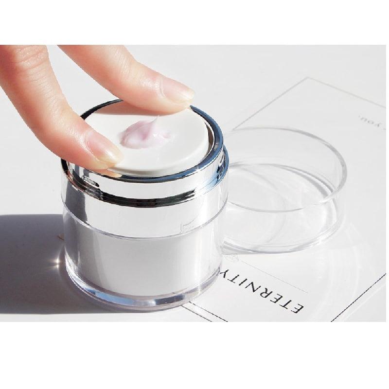 2pcs Airless Pump Jars for Travel Skincare Creams 30ml 50ml with Lids