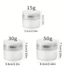 2pcs Airless Pump Jars for Travel Skincare Creams 30ml 50ml with Lids