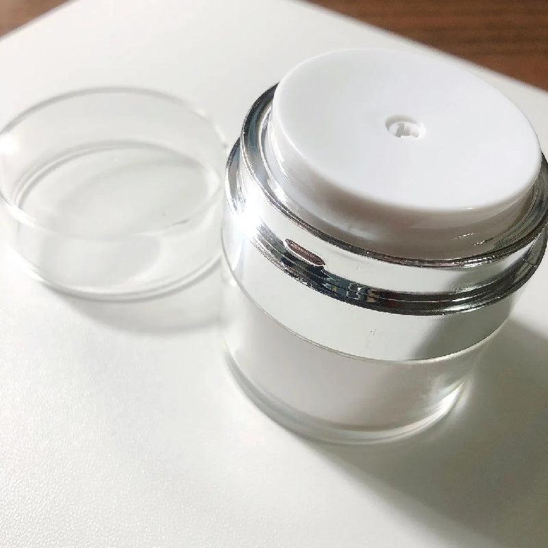 2pcs Airless Pump Jars for Travel Skincare Creams 30ml 50ml with Lids