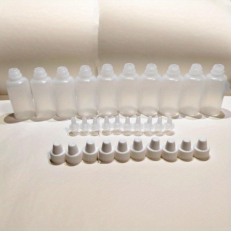 10pcs Clear 25ml Squeezable Eye Drop Bottle for Tattoo Medicine and Ink