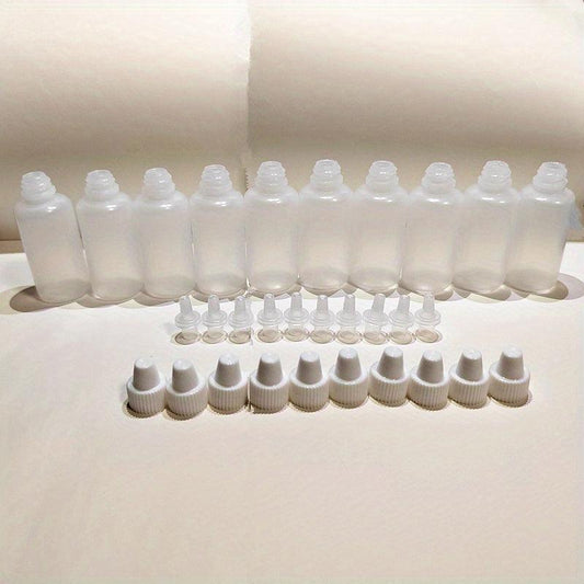 10pcs Clear 25ml Squeezable Eye Drop Bottle for Tattoo Medicine and Ink