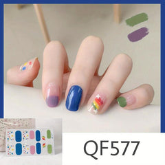 Rainbow Full Cover Nail Stickers Pride Month Waterproof Gel Stickers