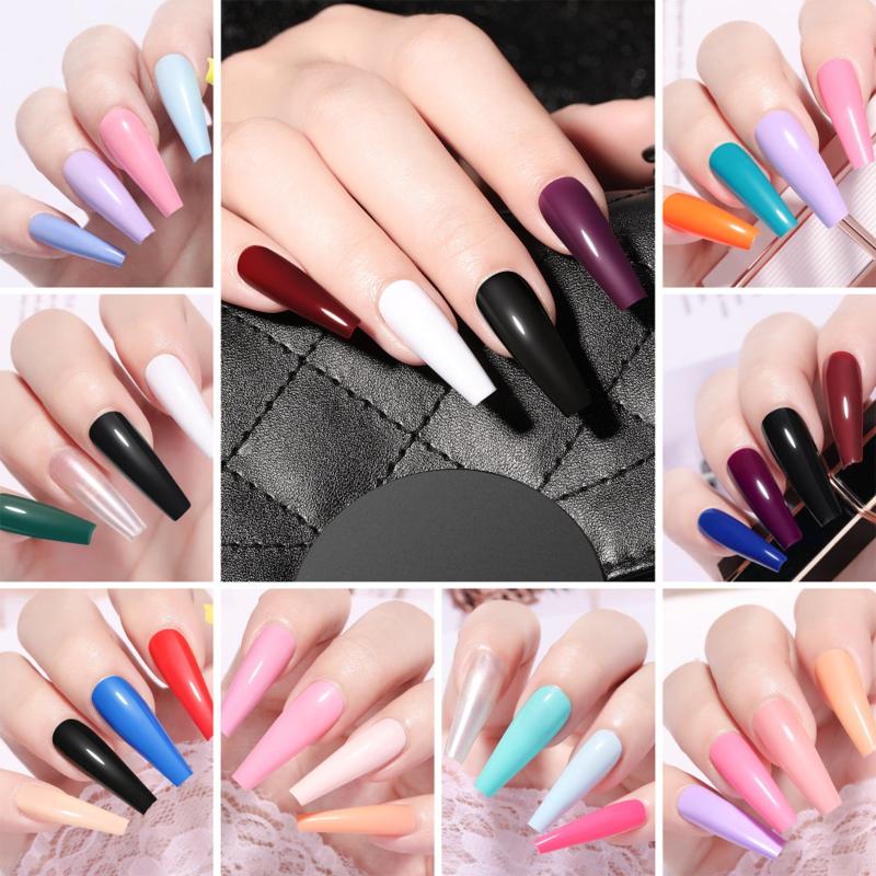100 Long Ballet Nail Candy Patches - Nail Art Manicure Solid Patches