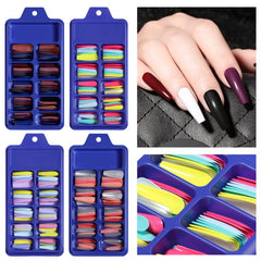 100 Long Ballet Nail Candy Patches - Nail Art Manicure Solid Patches