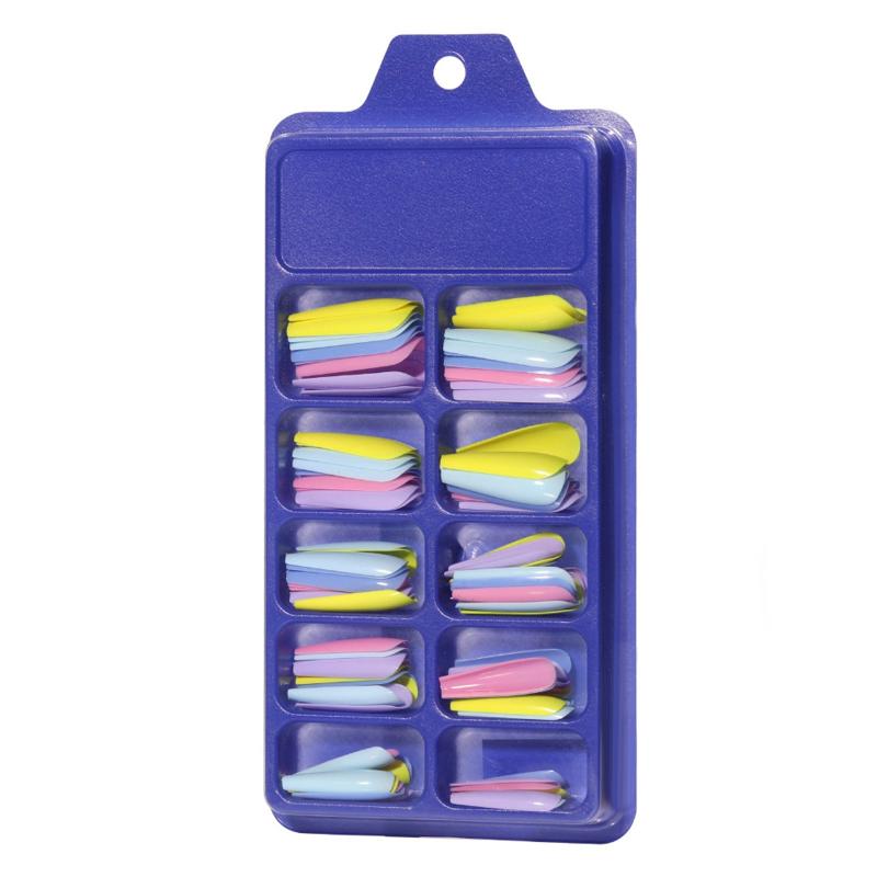 100 Long Ballet Nail Candy Patches - Nail Art Manicure Solid Patches