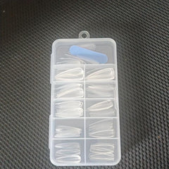 120pcs Clear Acrylic Stiletto Nail Tips for Extension Manicure