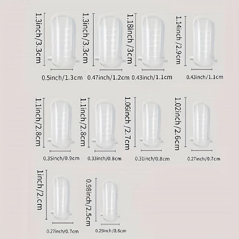 Poly Extension Gel Dual Nail Form 100pcs Oval Nails Natural Curvature