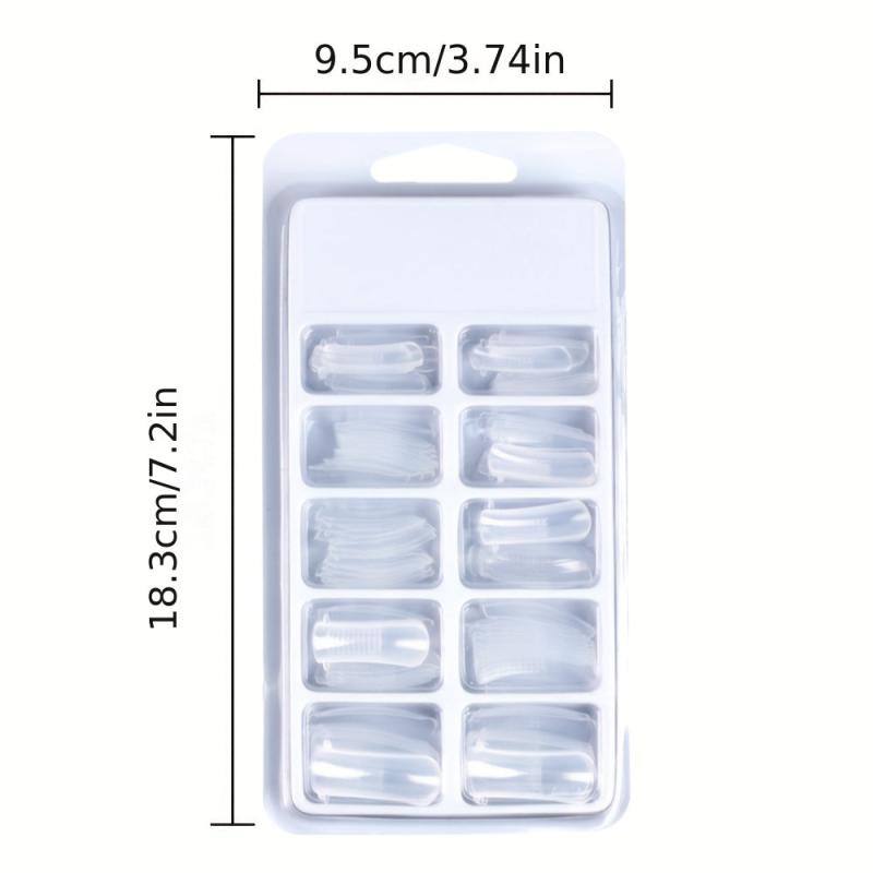 Poly Extension Gel Dual Nail Form 100pcs Oval Nails Natural Curvature