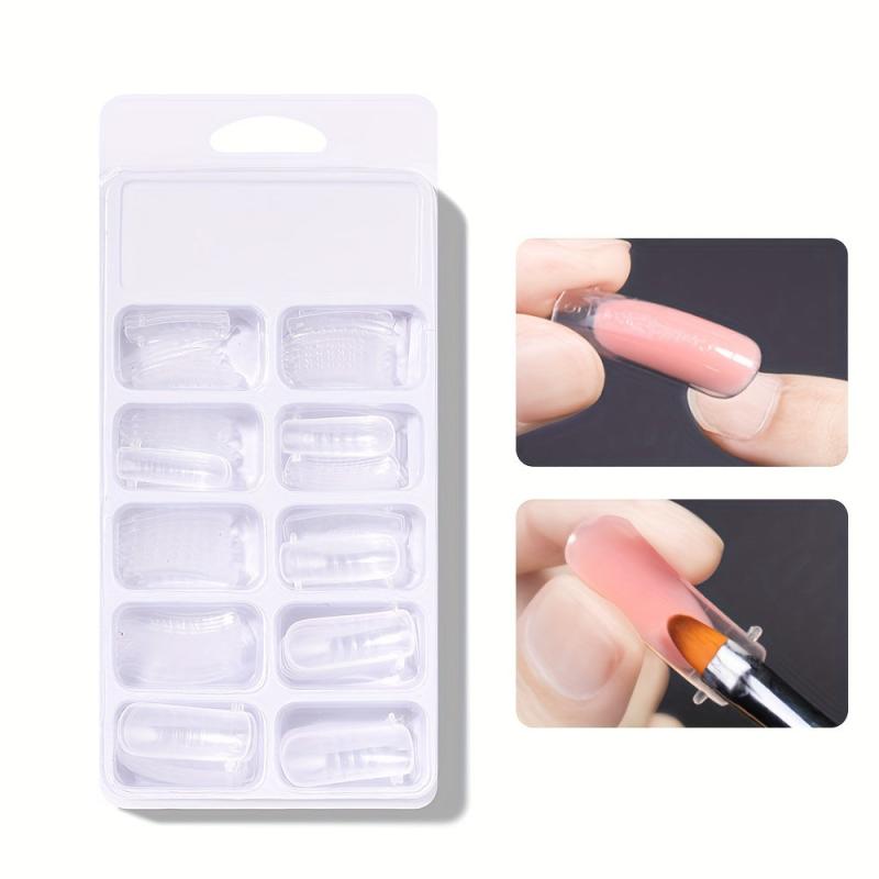 Poly Extension Gel Dual Nail Form 100pcs Oval Nails Natural Curvature