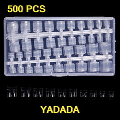 200-500 Pcs Short Square False Nails Tips Acrylic Artificial Tip Manicure