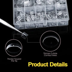 200-500 Pcs Short Square False Nails Tips Acrylic Artificial Tip Manicure