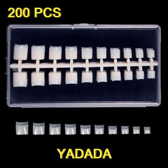 200-500 Pcs Short Square False Nails Tips Acrylic Artificial Tip Manicure