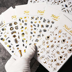 Embossed Maple Leaf Nail Art Sticker