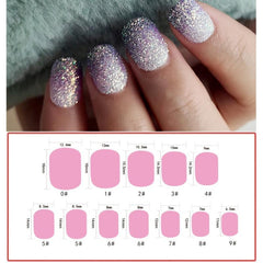 Glitter Gradient Press On Nails for Girls