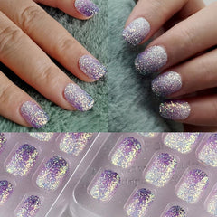 Glitter Gradient Press On Nails for Girls