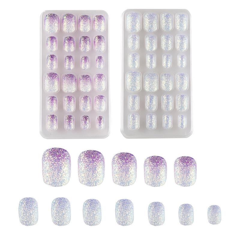 Glitter Gradient Press On Nails for Girls