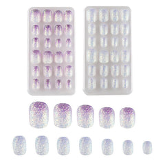 Glitter Gradient Press On Nails for Girls