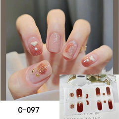 Y2K 3D Flower Nail Strips Full Wraps Sticker