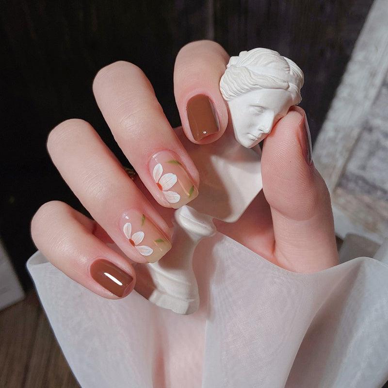 Y2K 3D Flower Nail Strips Full Wraps Sticker