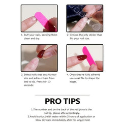 24 pcs Pink Flame False Nails DIY French Finger Nails for Women Girls