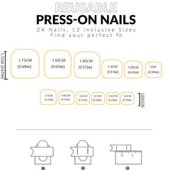 24pcs Nude Pink Square False Toenails with Flower - Summer French Tip